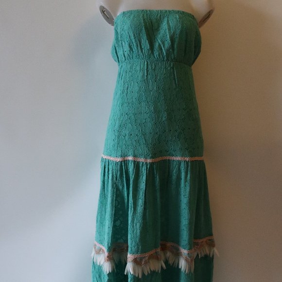 NWT PHO FIRENZE LACE SLEEVELESS MAXI DRESS M  * - Picture 5 of 12